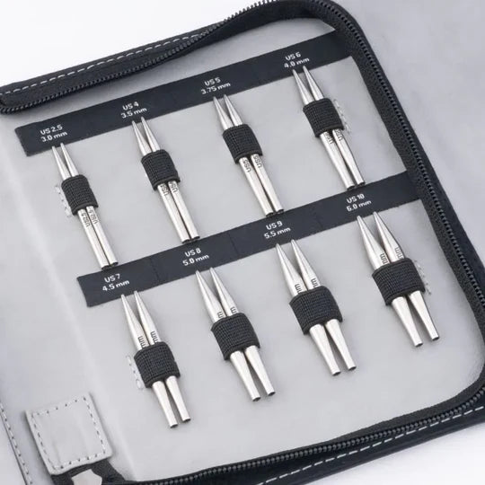 Knit Pro-  Stelo Mini Lace Interchangable 2" Needle Sets in Case